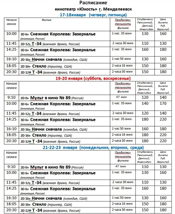 Кинотеатр юность купить билеты