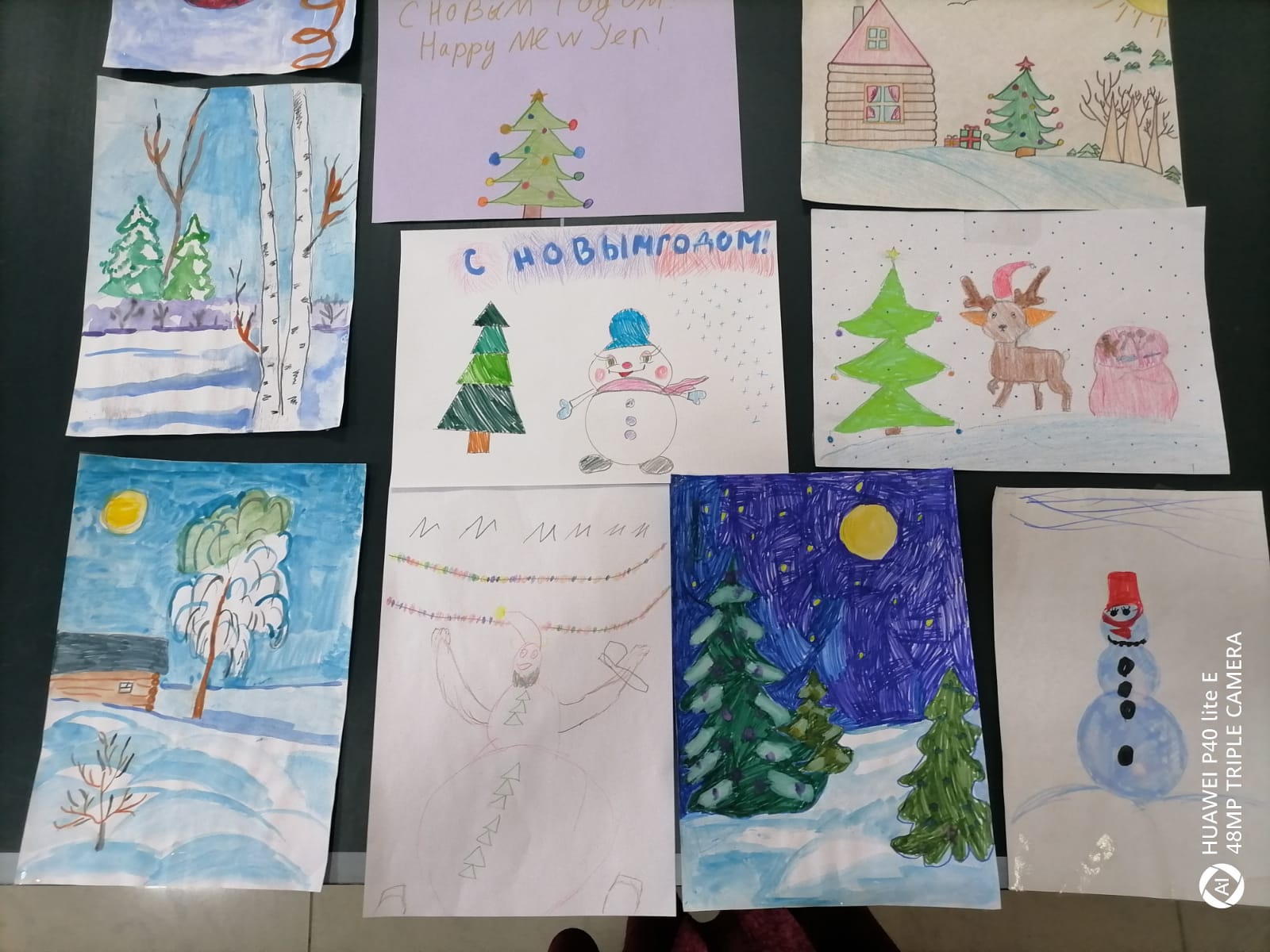 Зима рисунок для детей